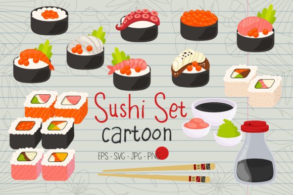 Adorable Sushi Illustrations for Your Creative Projects