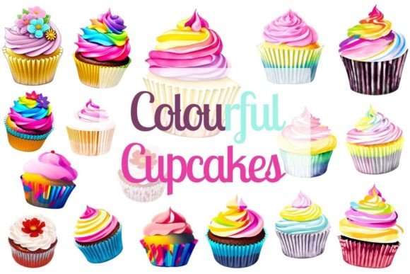 Bringing Joy to Your Projects: The Appeal of Colourful Cupcake Illustrations