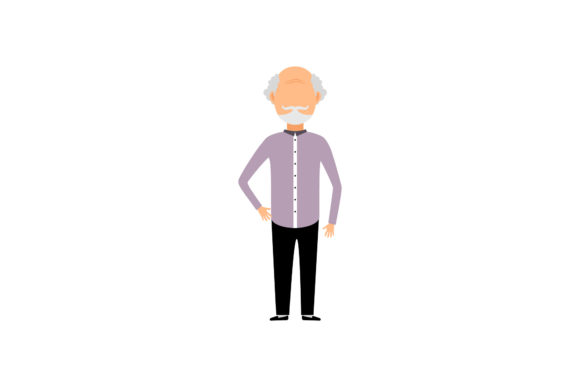 Celebrate Family Bonds with Family Set Grandpa Illustrations