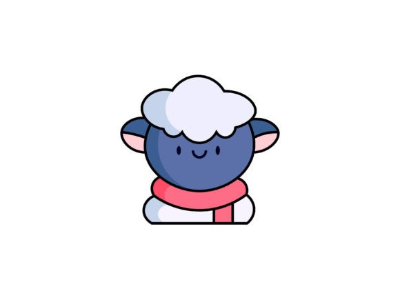 Charming Christmas Sheep Illustrations for Festive Design