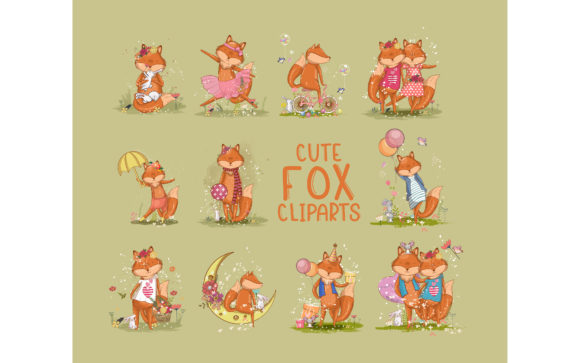Charming Fox Illustrations for Modern Design Projects