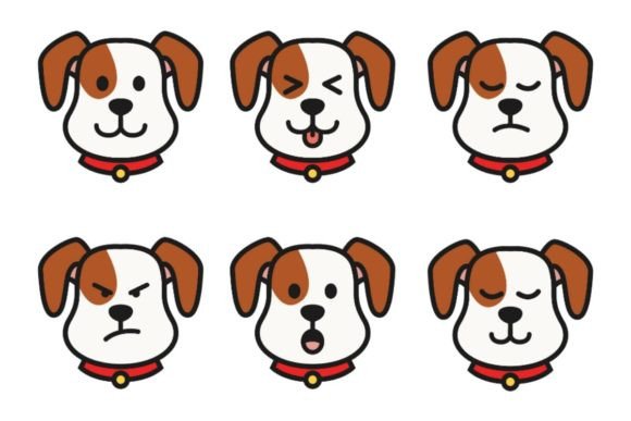 Cute Dog Illustrations Emoticon: Beyond the Font File