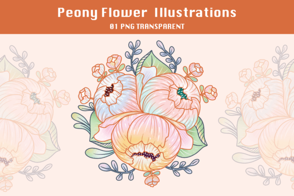 Peony Flower Illustrations: Elevate Your Brand with Botanical Elegance