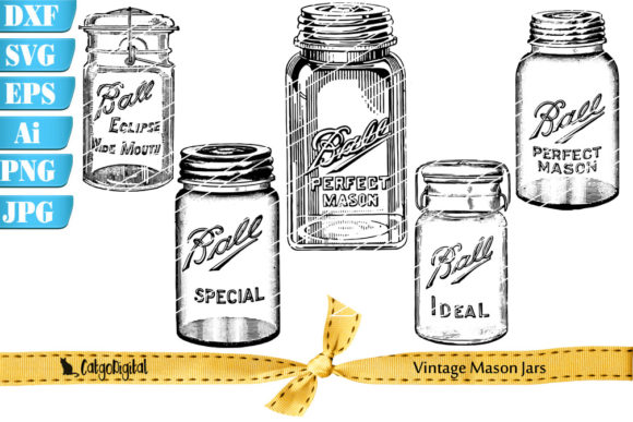 Timeless Charm: Working with Vintage Mason Jar Illustrations