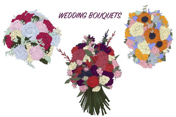 Wedding Bouquets Illustrations Flowers 3: Elevate Your Designs