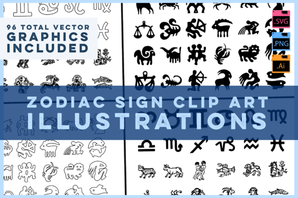 Zodiac Sign Clip Art Illustrations: A Designer's Cosmic Toolkit